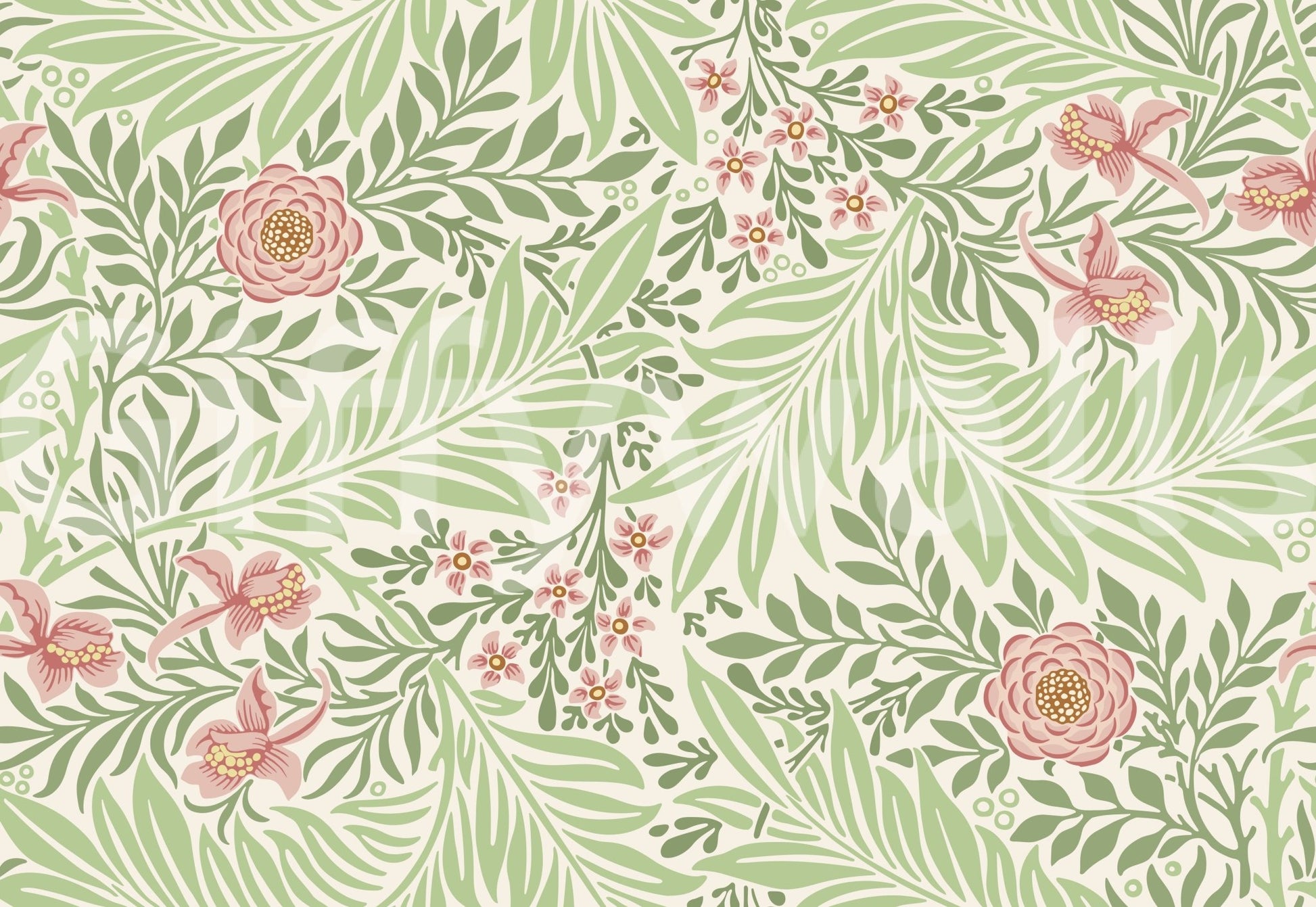 The wallpaper has a smooth, non-reflective matte finish.

