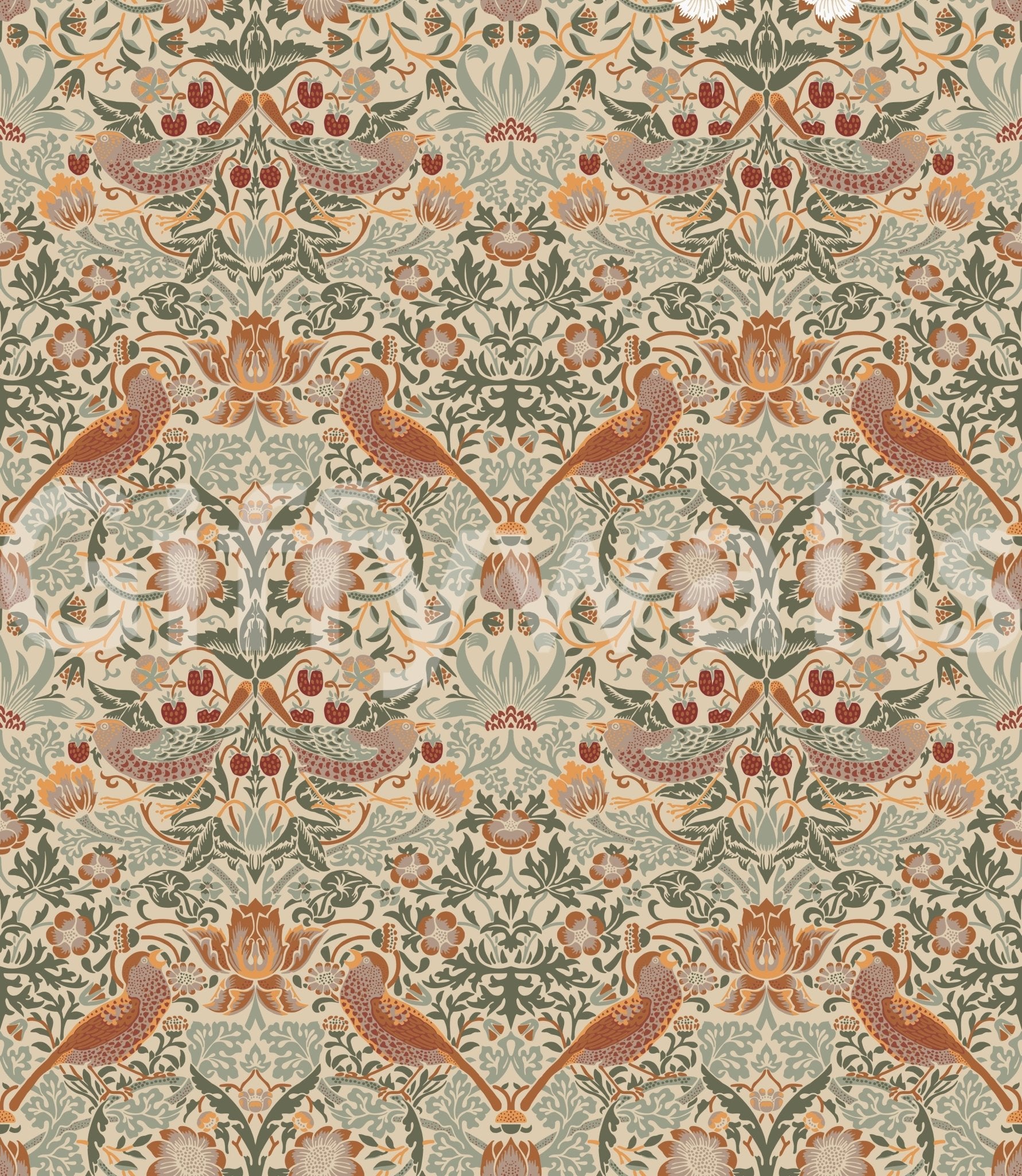 The wallpaper has a smooth, non-reflective matte finish.

