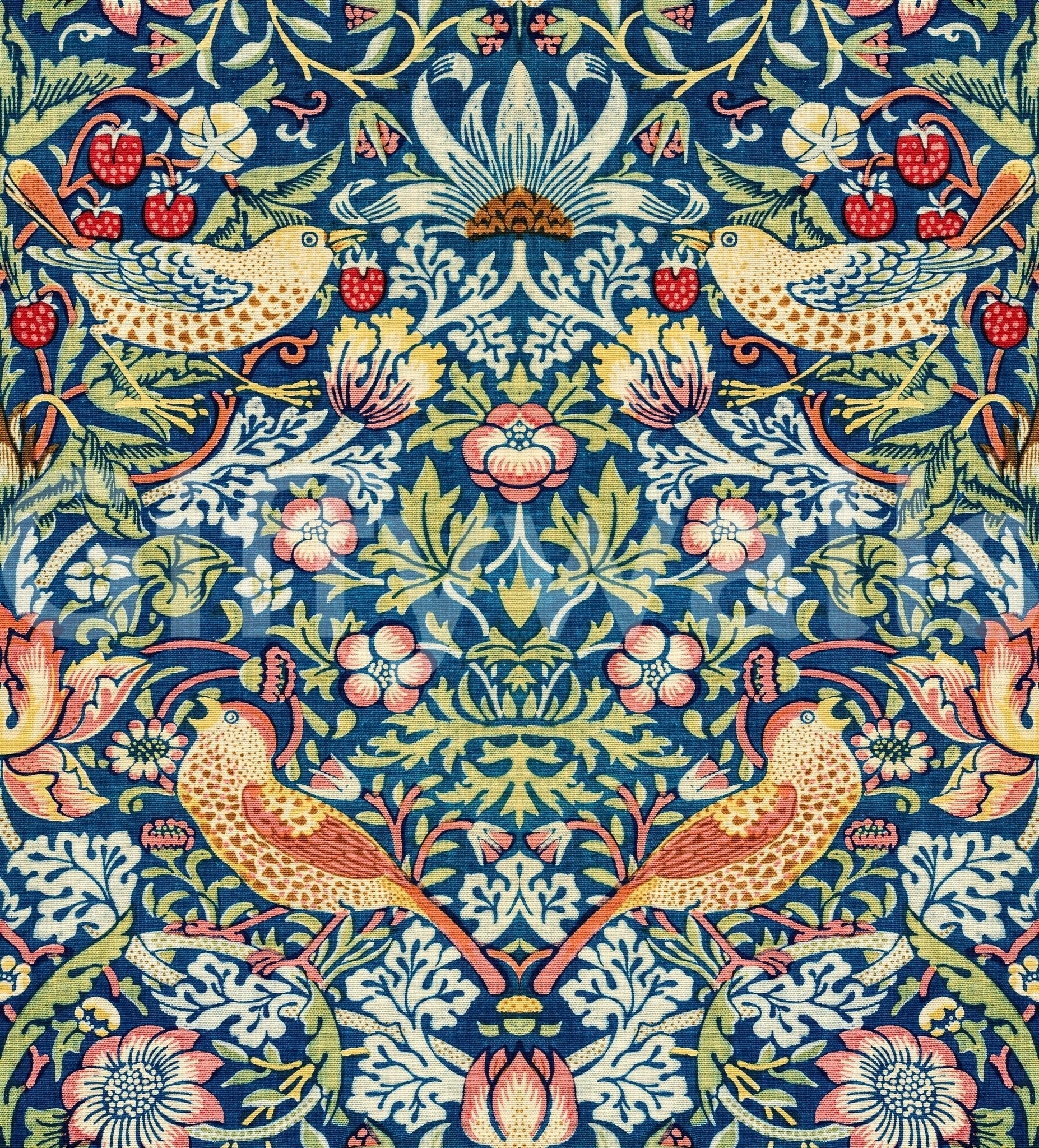 The wallpaper has a smooth, non-reflective matte finish.