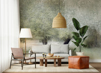 A beautiful subtle willow leaf wallpaper mural for a modern, serene home.