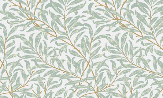 Abstract Green Leaves Wallpaper Murals