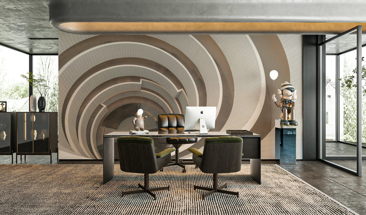 Sleek modern staircase photo mural

