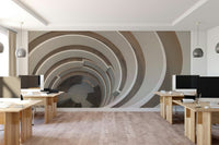 Architectural symmetry wall mural

