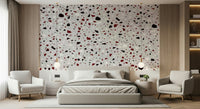 An artistic minimalist form mural for home decor.