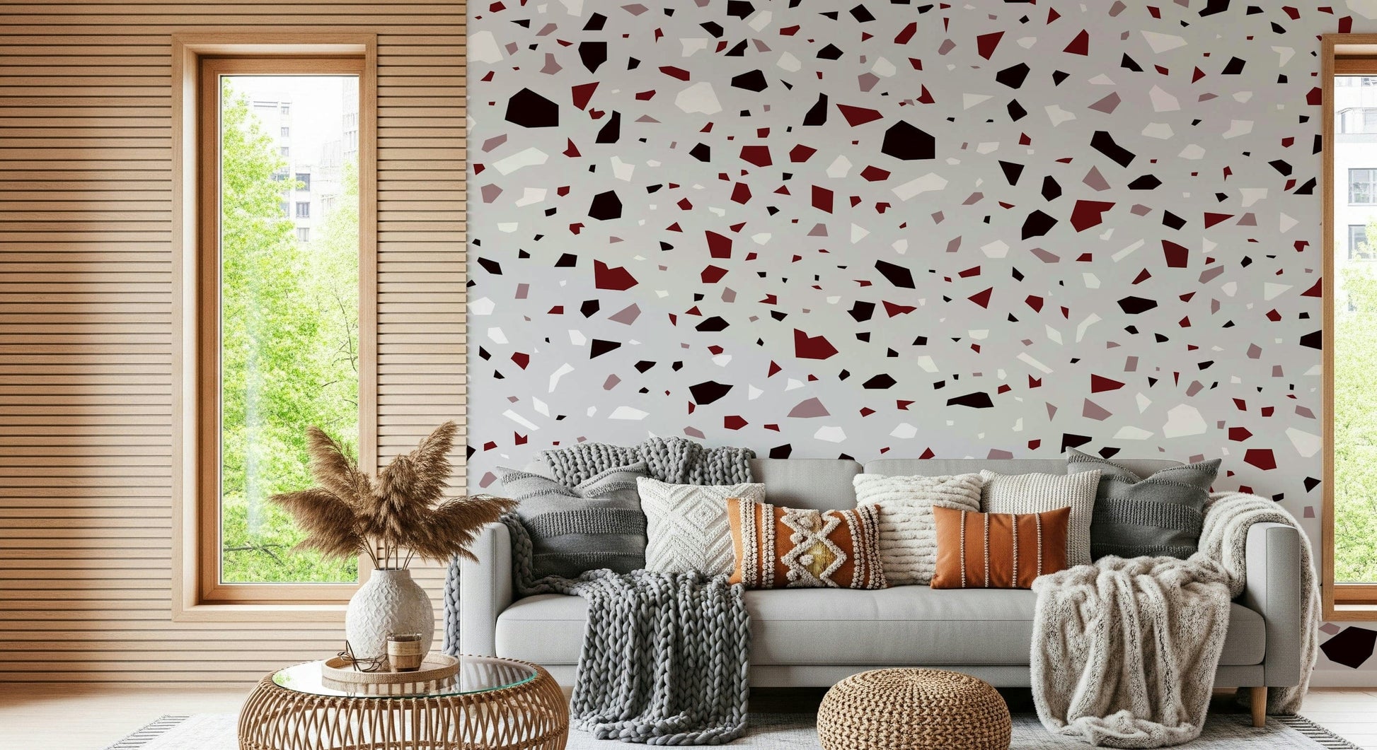 A beautiful modern art wall mural of abstract stone.