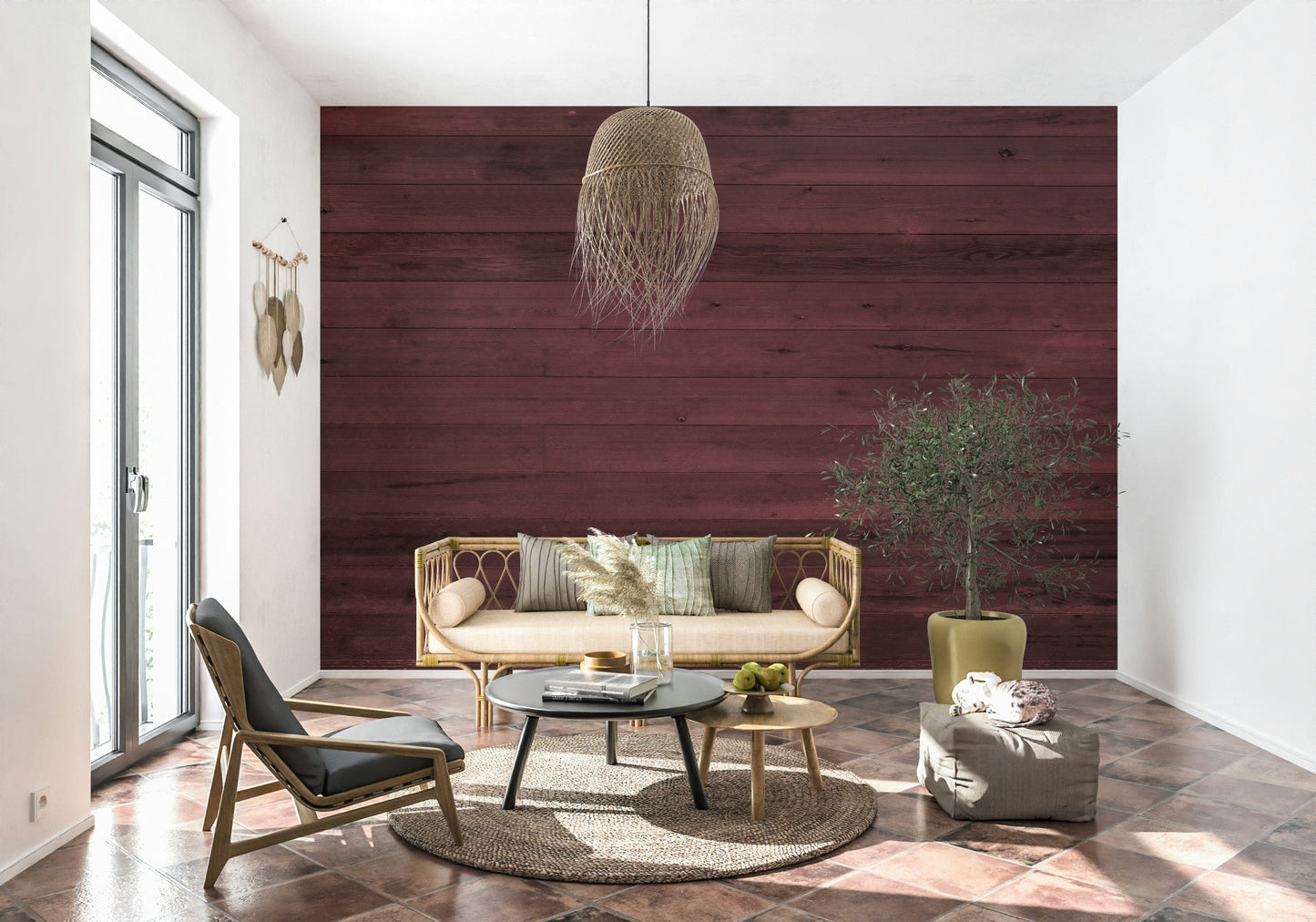 Wine-Stained Wood Wall Mural -2307978