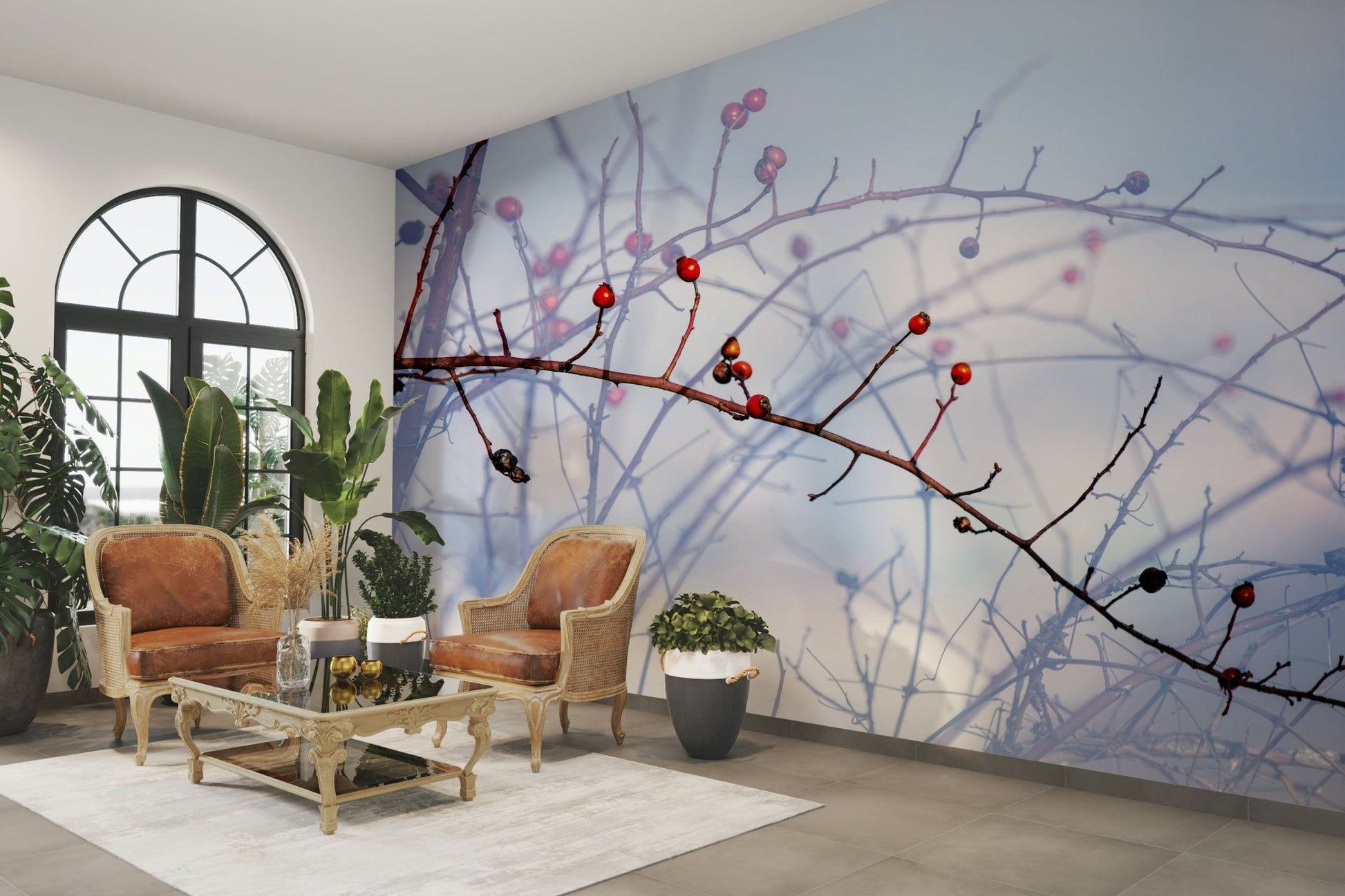 Minimal winter branches wallpaper
