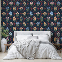 Wallpaper with soft floral design
