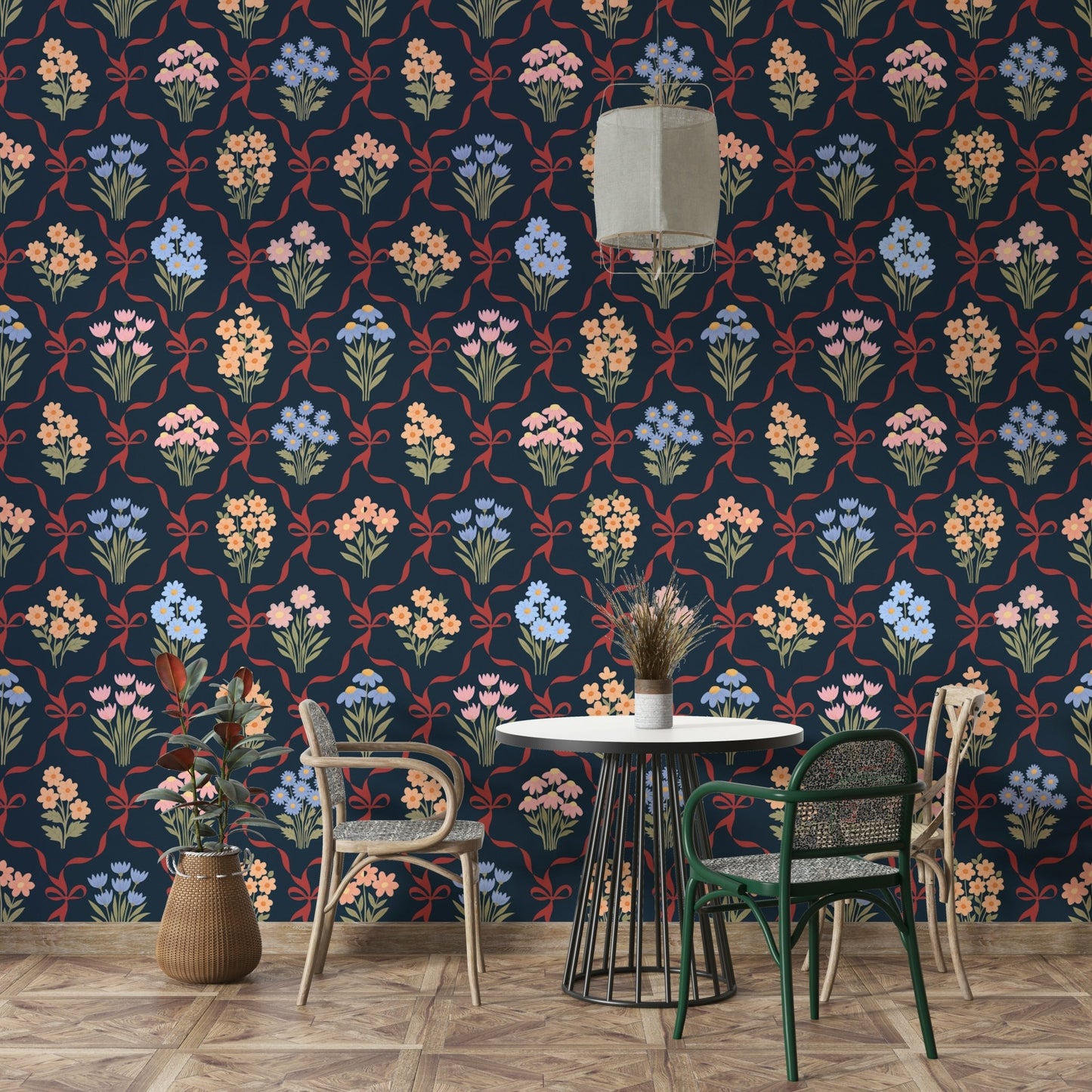 Delicate flower clusters in vintage style
