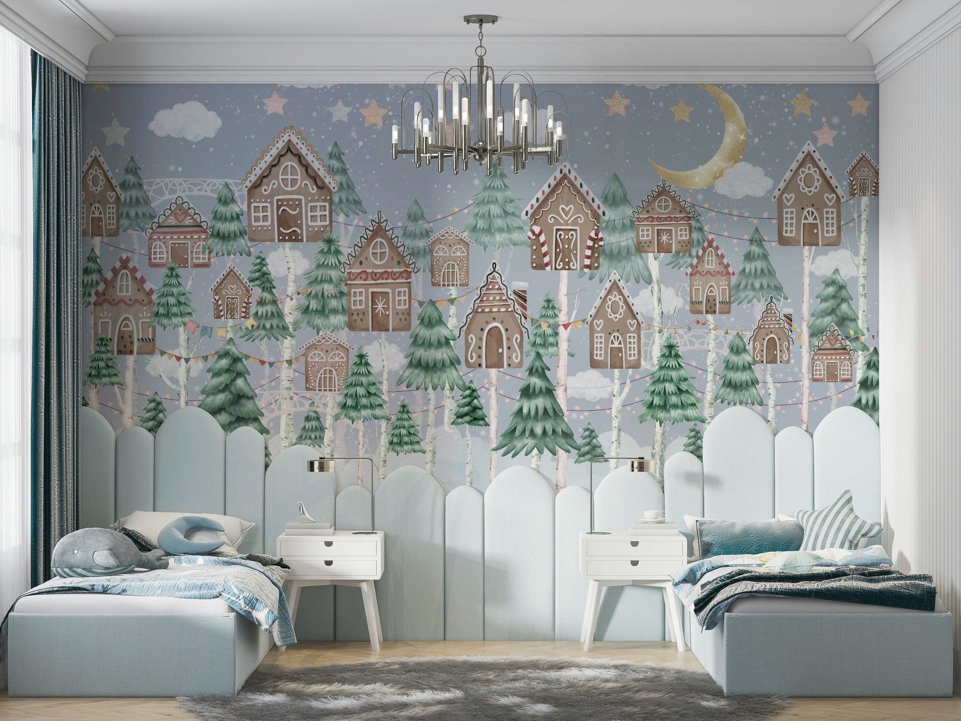 The composition is full and detailed, with a sense of winter charm.

