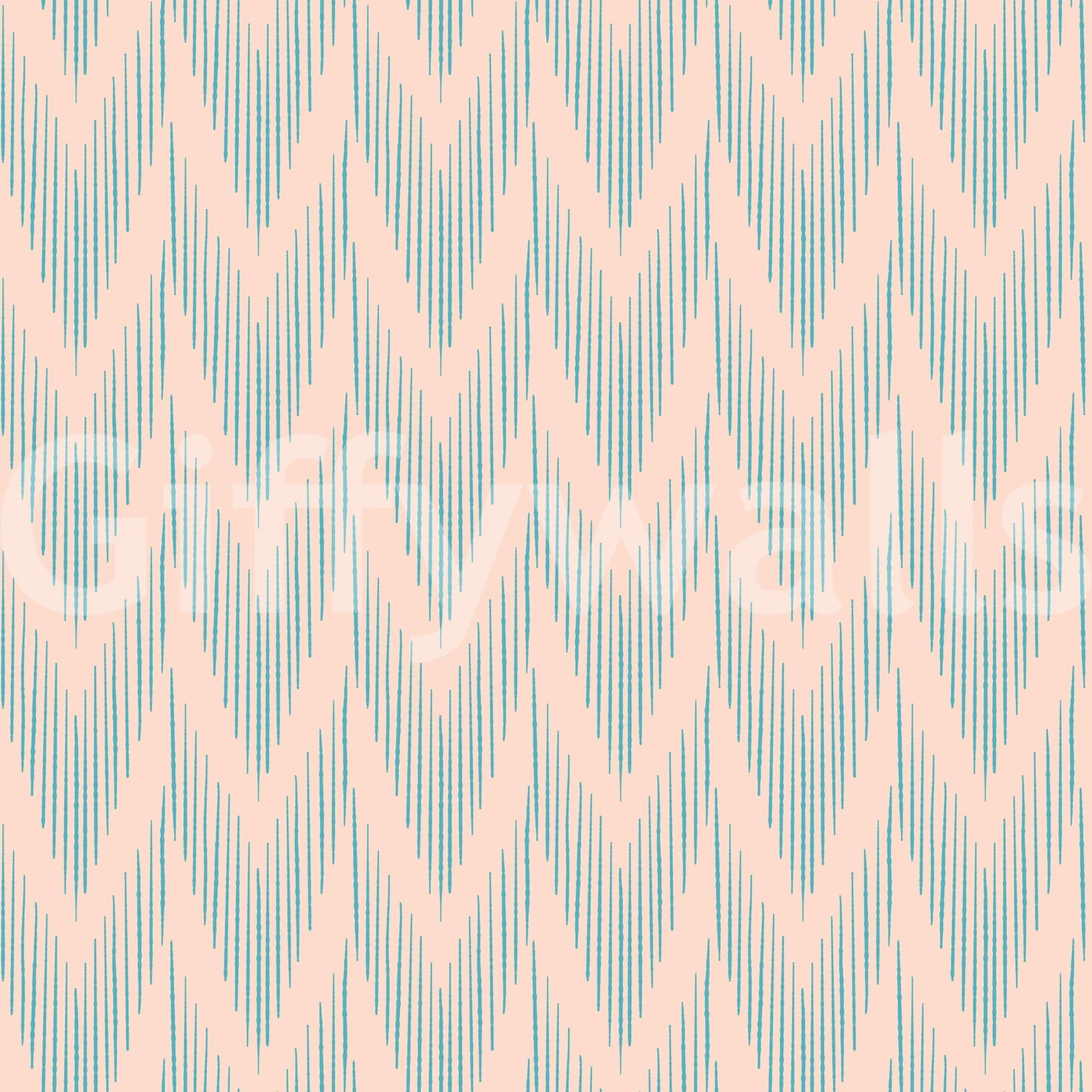 Timeless damask wallpaper with cool winter colors

