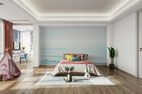 A classic winter scene wallpaper for walls with a coastal theme.

