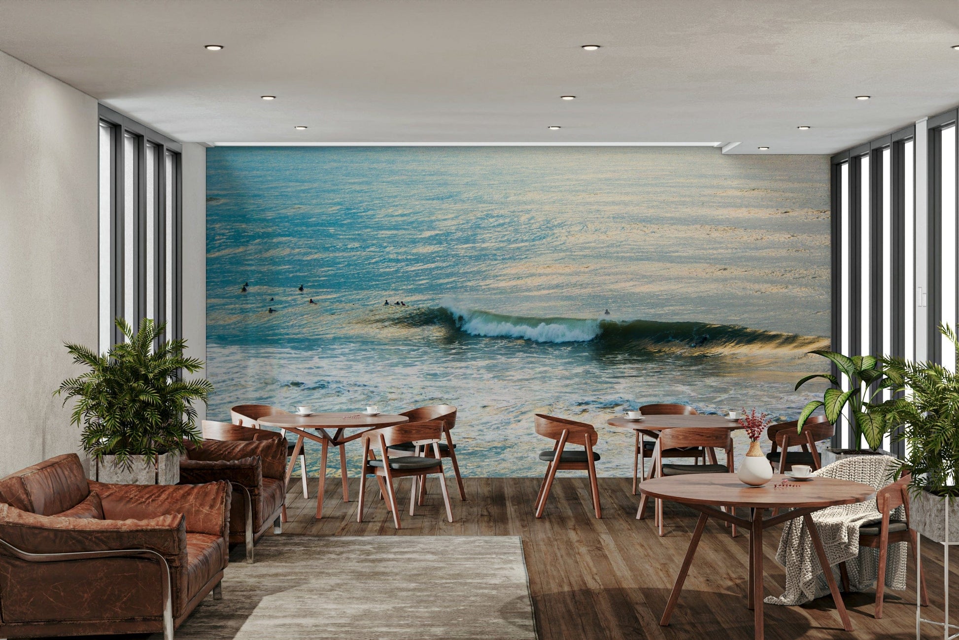A beautiful dark ocean wallpaper mural with subtle movement.

