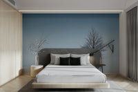 A beautiful serene landscape with a frozen texture.