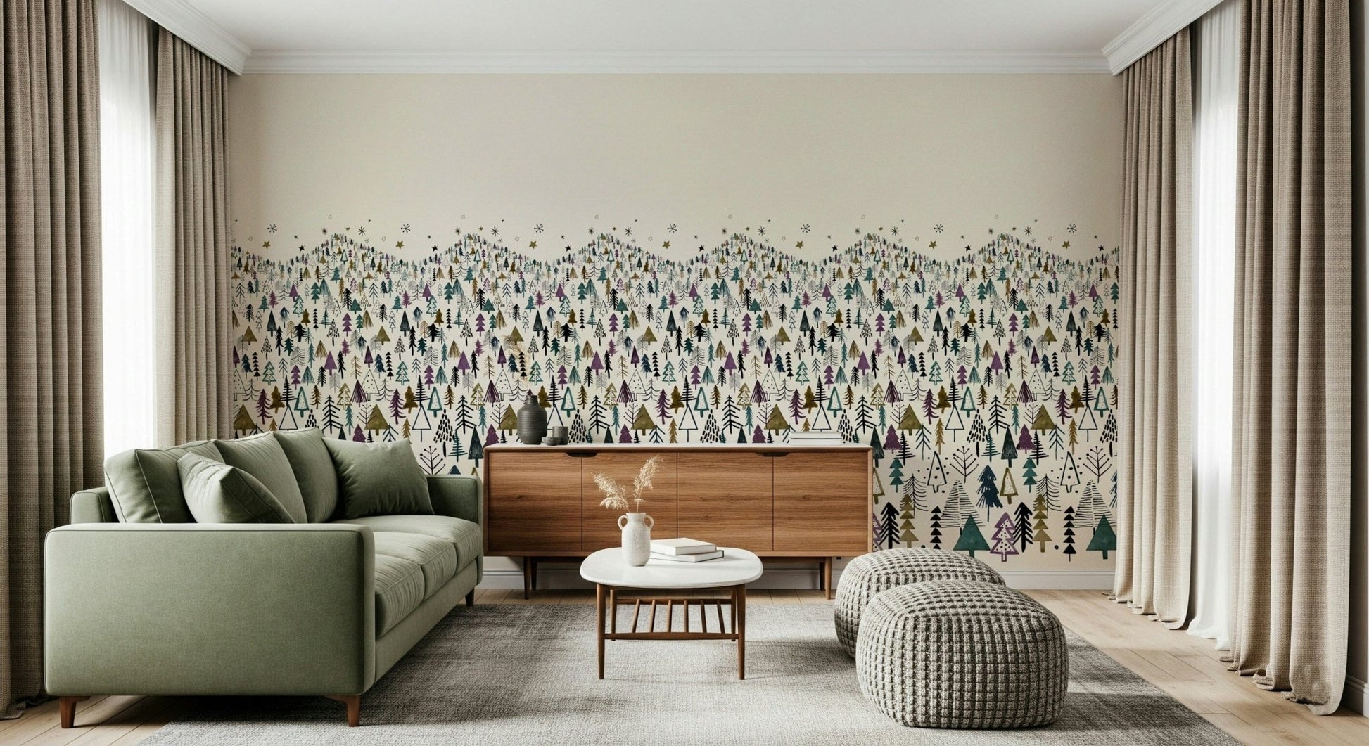Winter Tree Wonderland Wall Mural