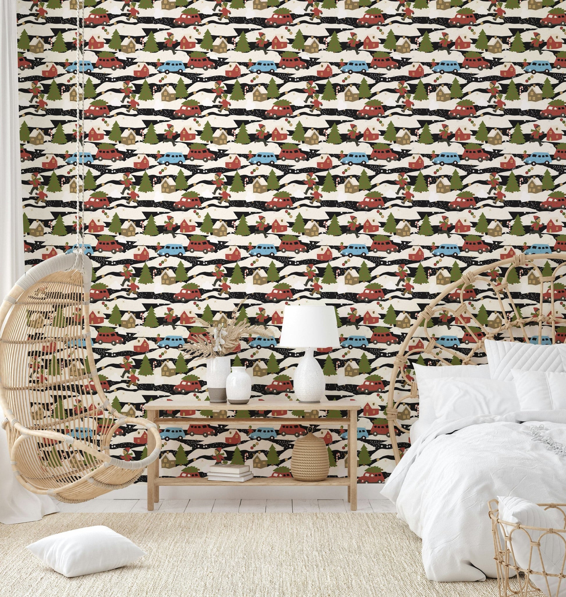 Snowy Town Adventure snowy wallpaper for walls

