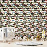 Snowy Town Adventure Christmas wallpaper for walls.