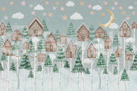 The view shows a serene, detailed village scene.