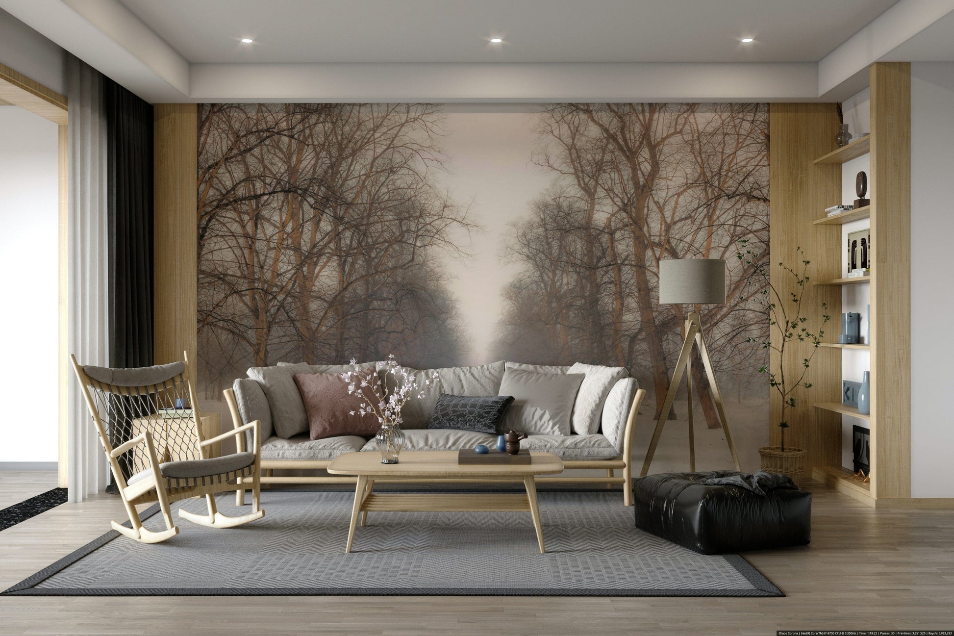A tranquil London park wall mural for your decor.

