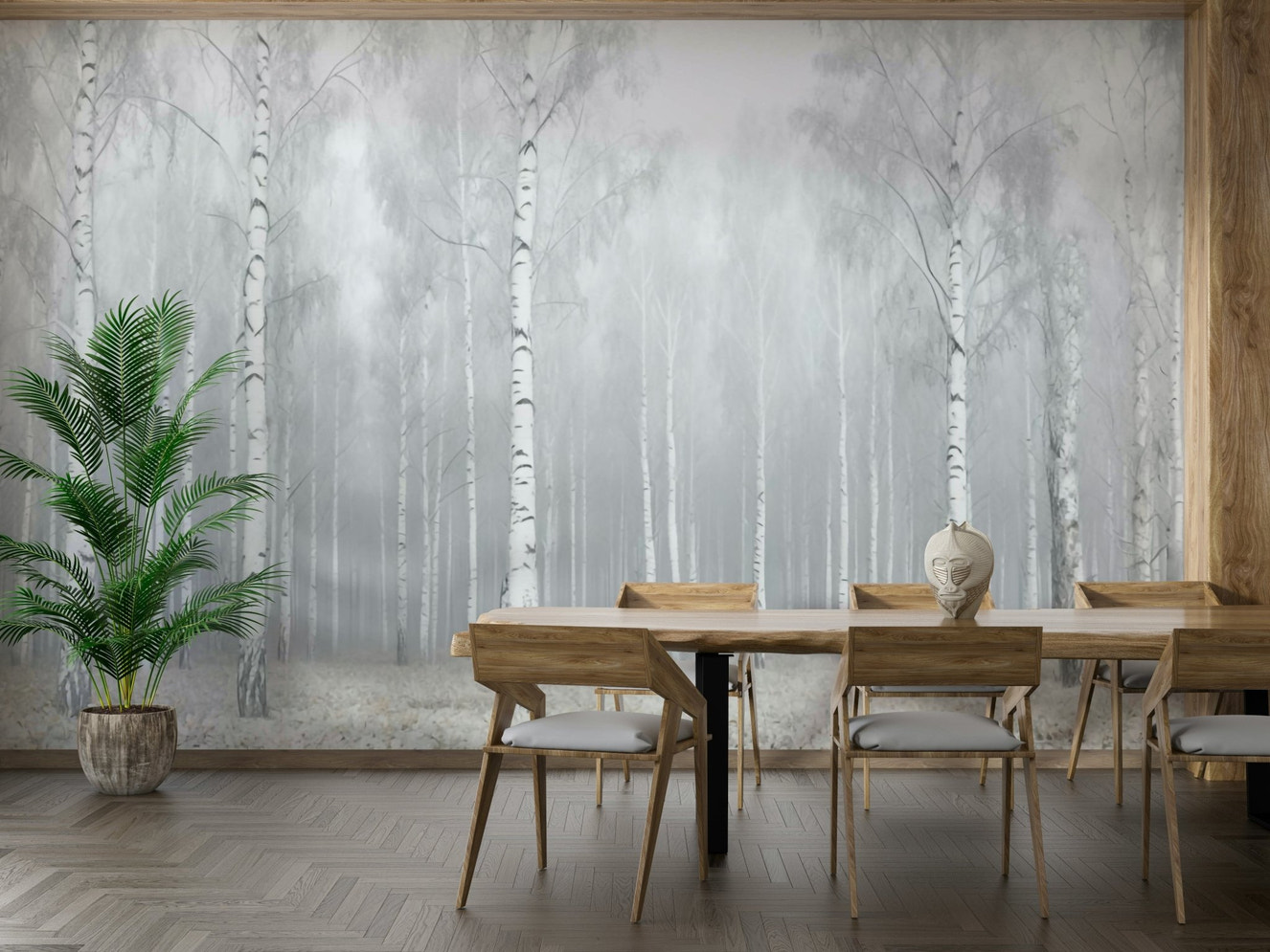 The design creates a serene and quiet atmosphere.

