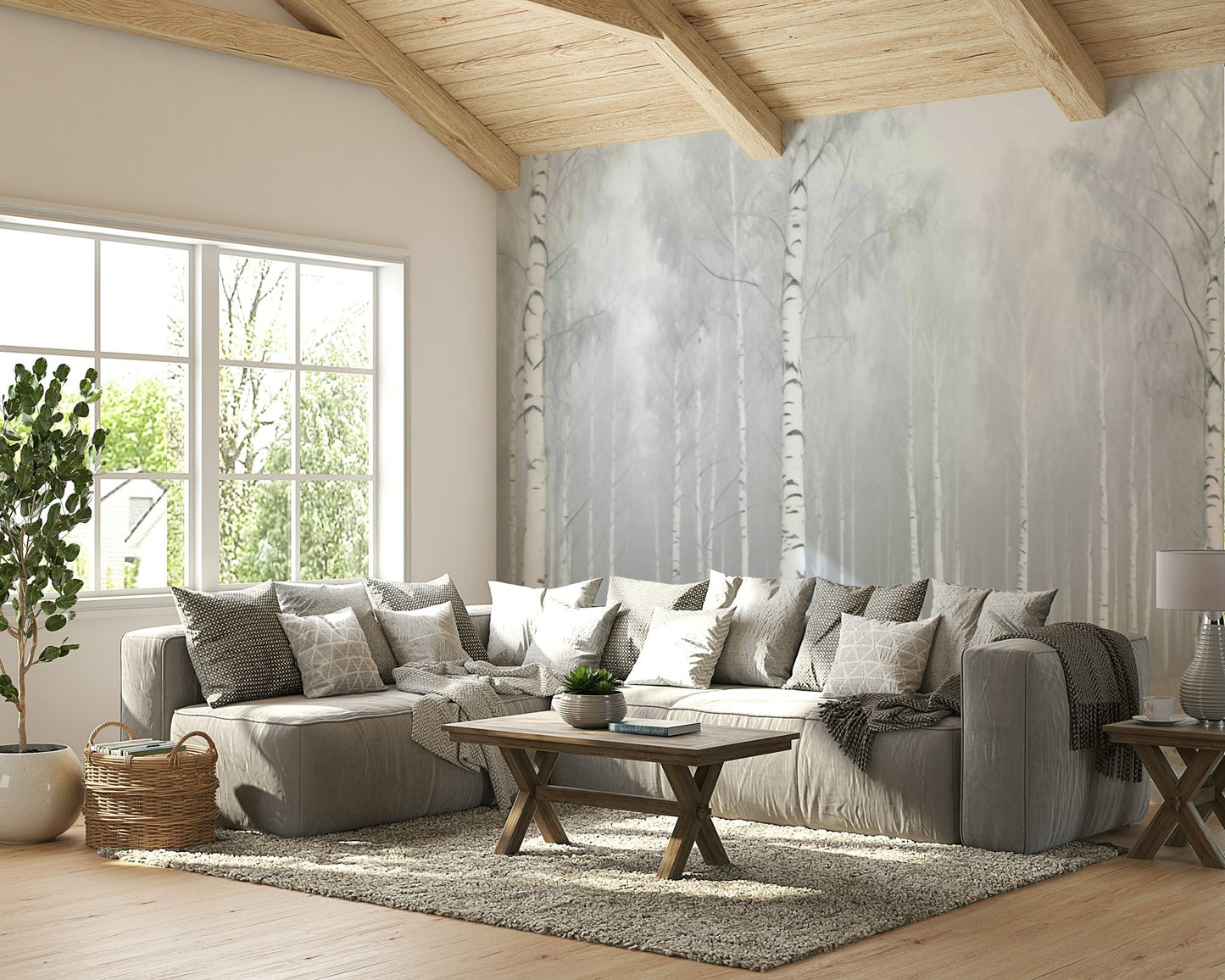 The mural has a realistic, high-resolution appearance.

