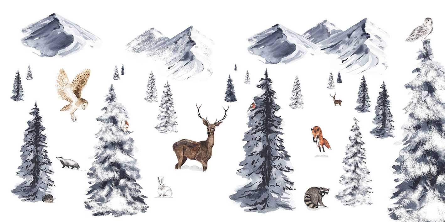 Winter wonderland wallpaper mural