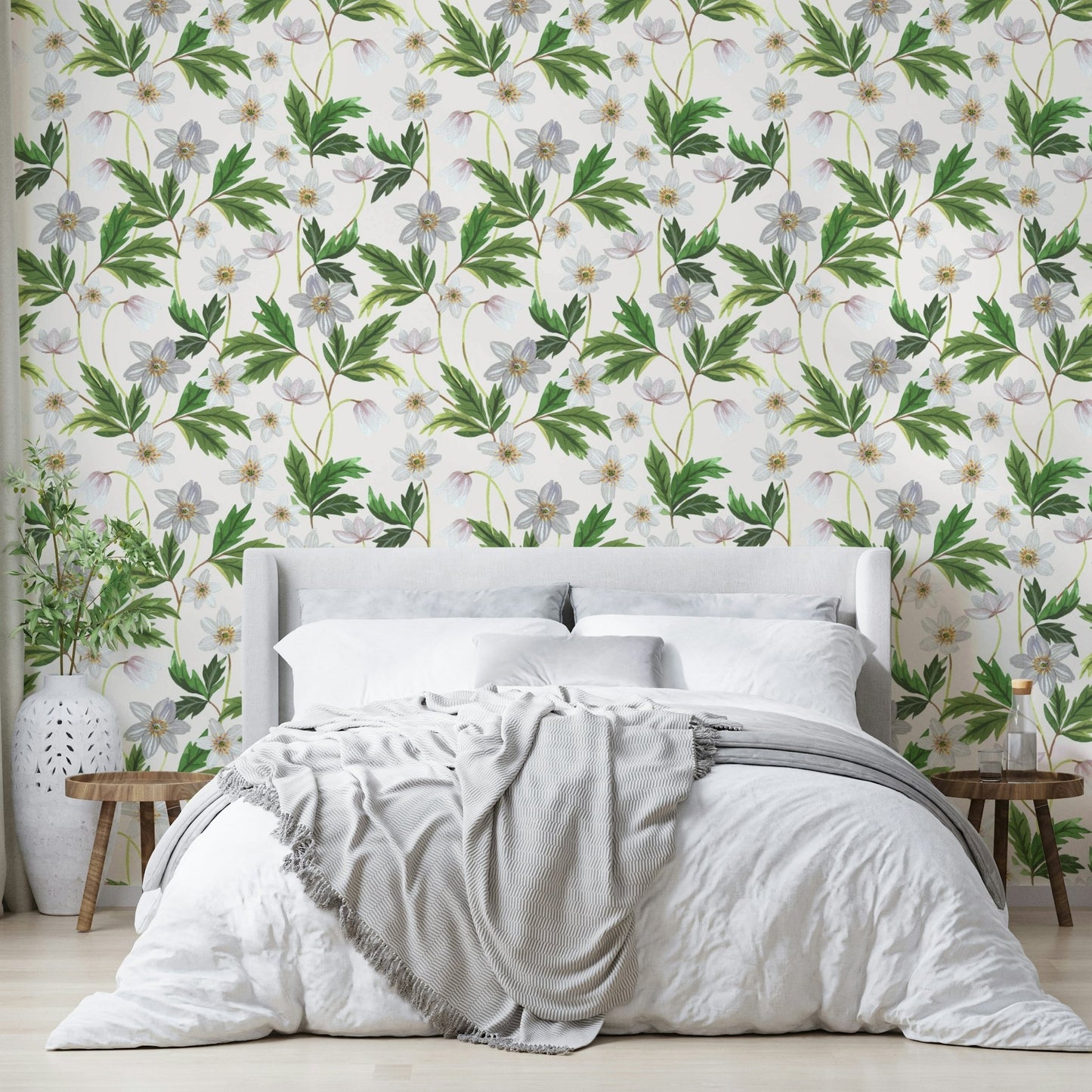 Fresh and airy floral wallpaper for modern homes

