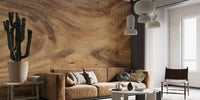 Modern herringbone wood pattern wallpaper in soft grey.