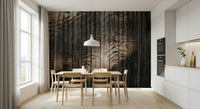 Decorative wall mural with gentle, flowing wood textures for bedrooms, offices, or cozy lounges.