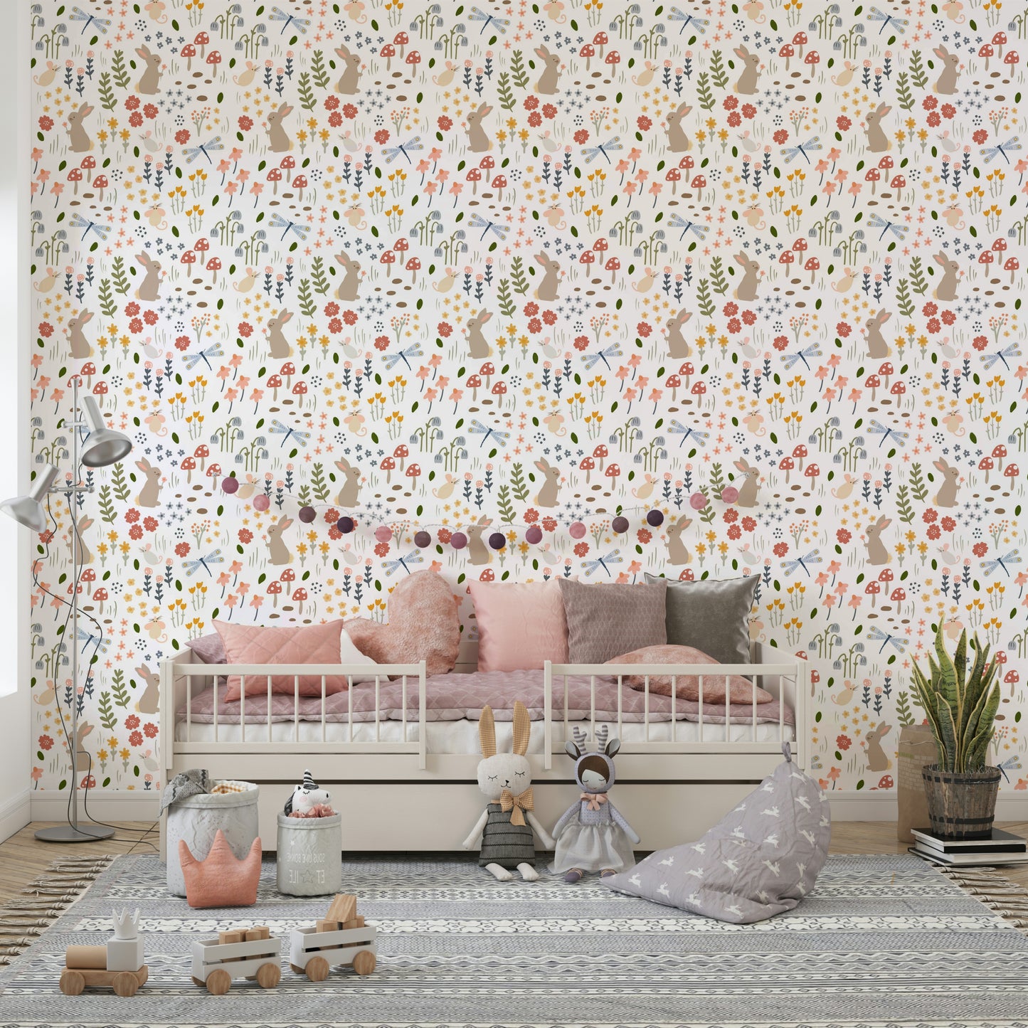 Whimsical woodland creatures wallpaper for walls

