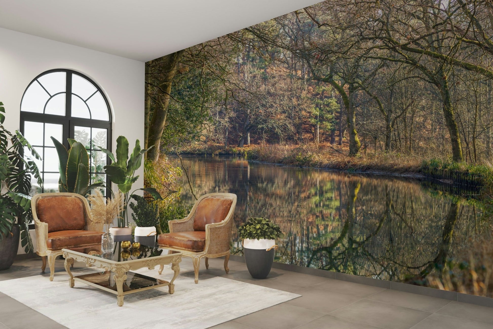 beautiful woodland wallpaper for a bedroom

