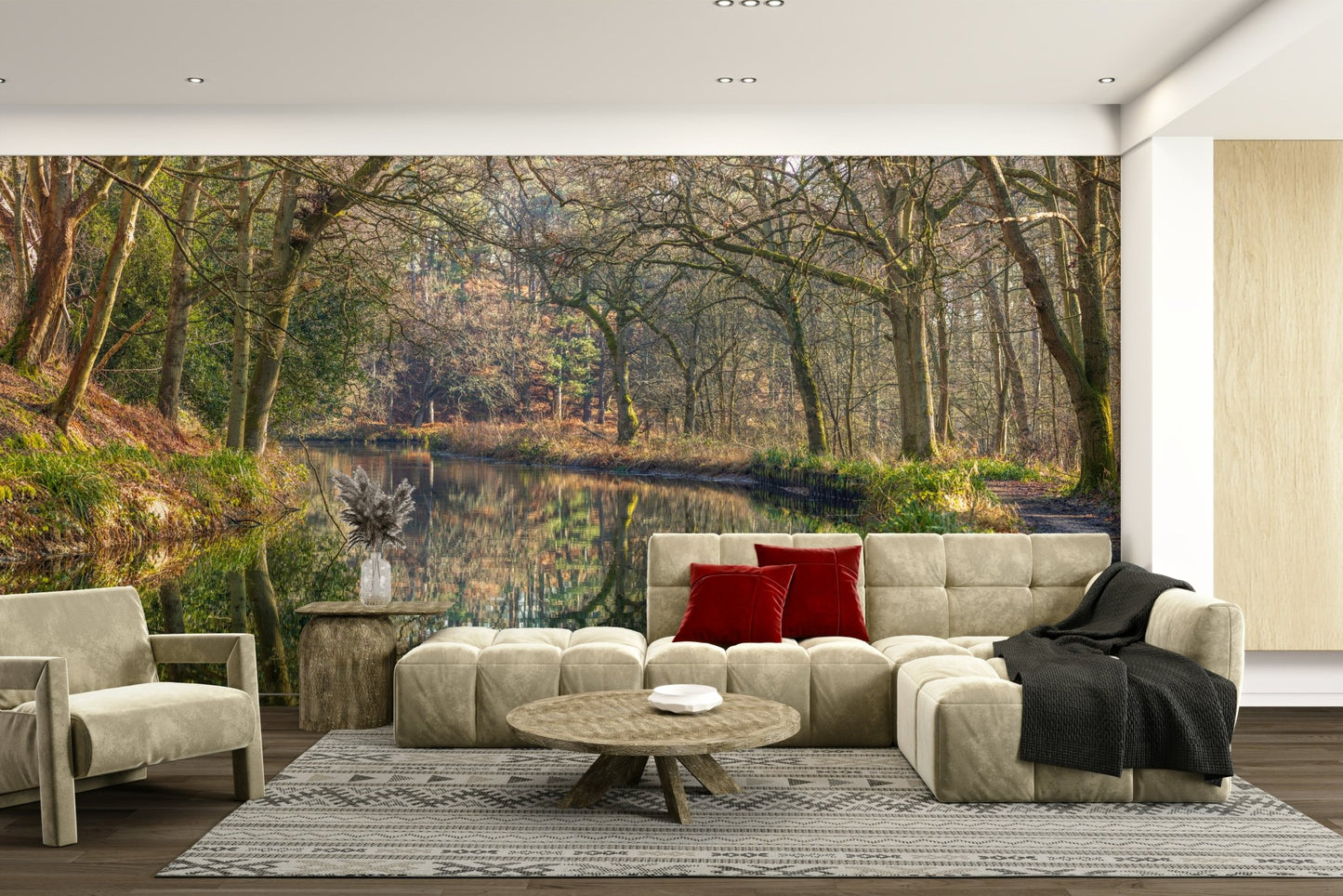 woodland mirror wall mural


