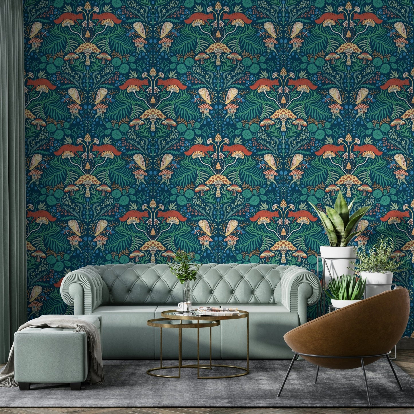 Some mushrooms are tall, others are clustered.
