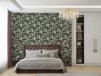 Enchanted woodland creature wallpaper for children

