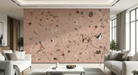 Serene woodland mural featuring trees and gentle forest foliage