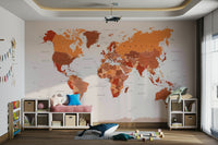 World geography wallpaper decor

