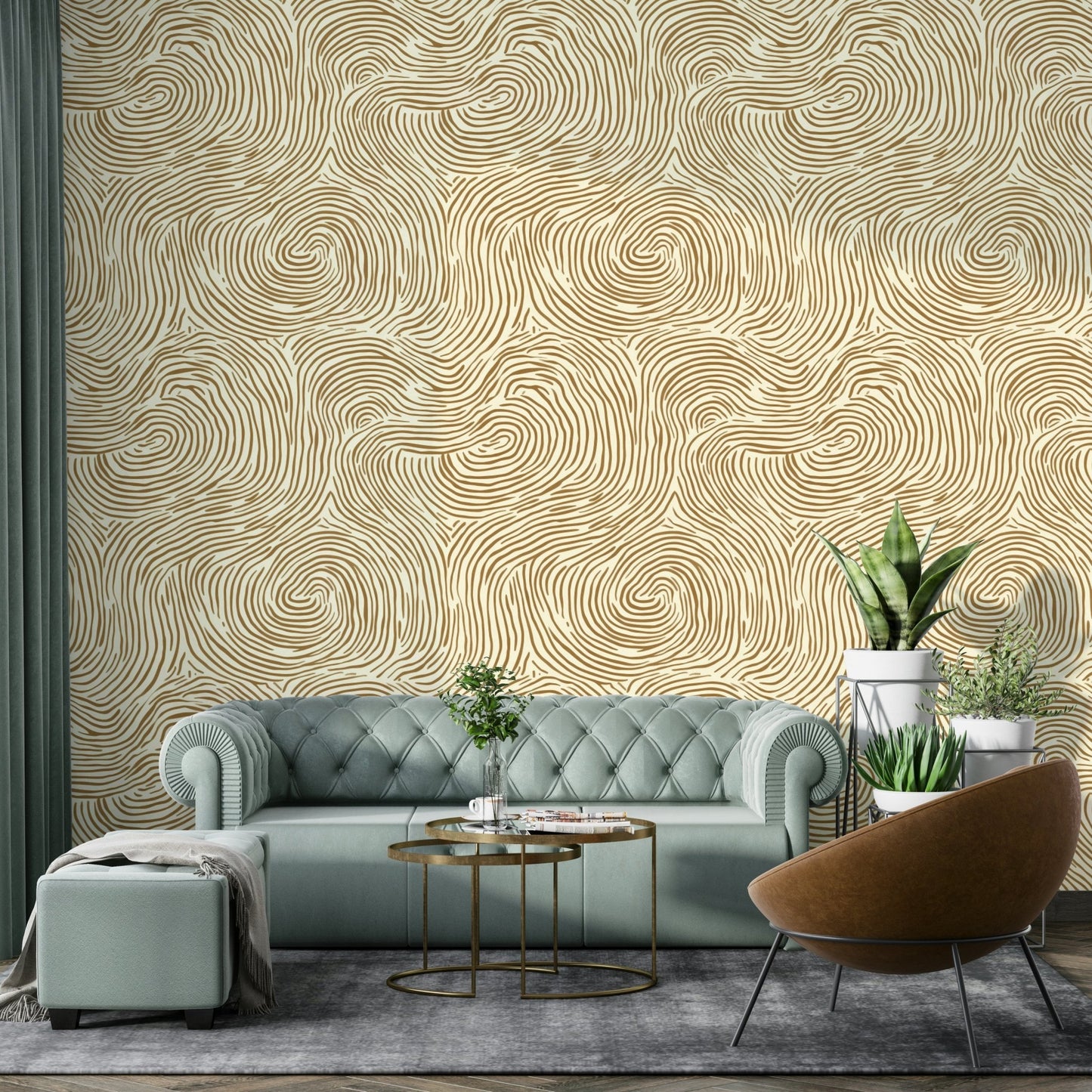 Sophisticated woven pattern wall mural for modern interiors.

