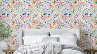 Yellow Abstract Party Wallpaper | Bold Wall Style

