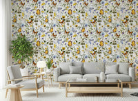 Yellow Butterfly Meadow serene woodland wallpaper