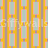 Peel-and-stick yellow geometric mural wallpaper pattern

