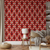 Hand-drawn look with organic shapes and strong colors.

