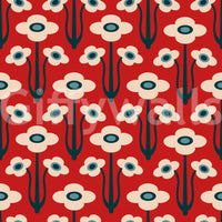 Floral wallpaper with a gentle, painterly feel.

