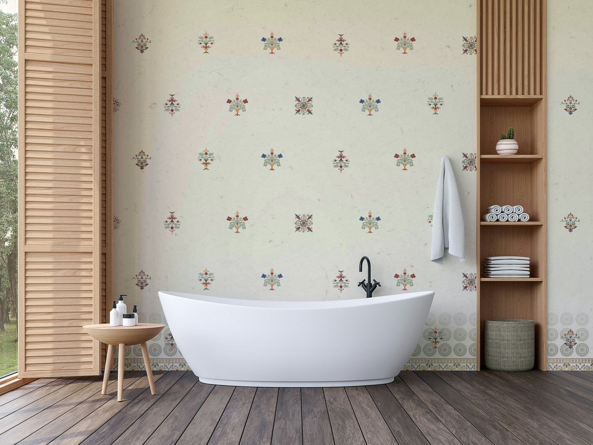The overall mood is sophisticated and peaceful.

