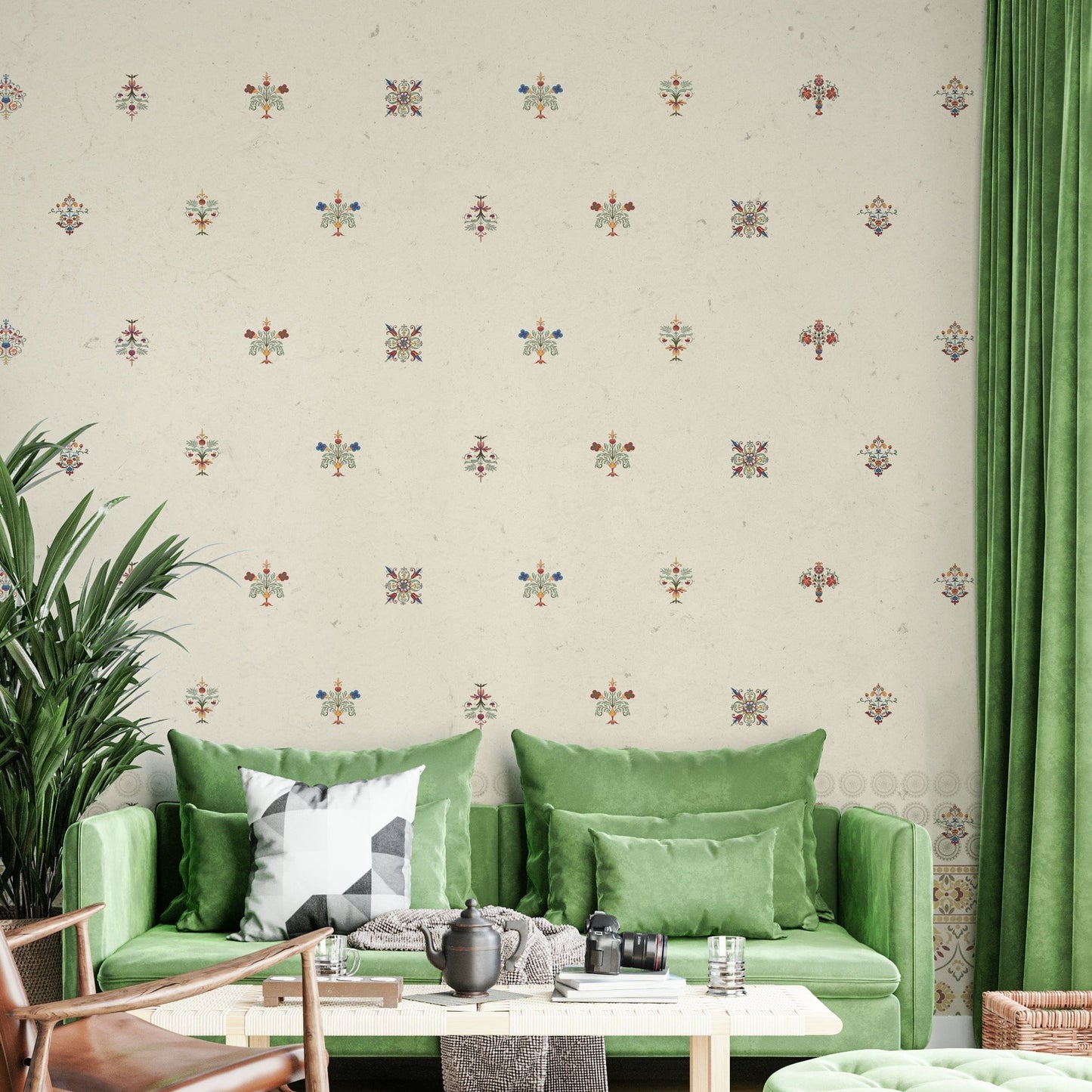 The pattern feels intricate and artistic.

