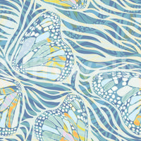 Zebra Butterfly Drift • Maximalist Boho in Blue Pastels Wallpaper⁠