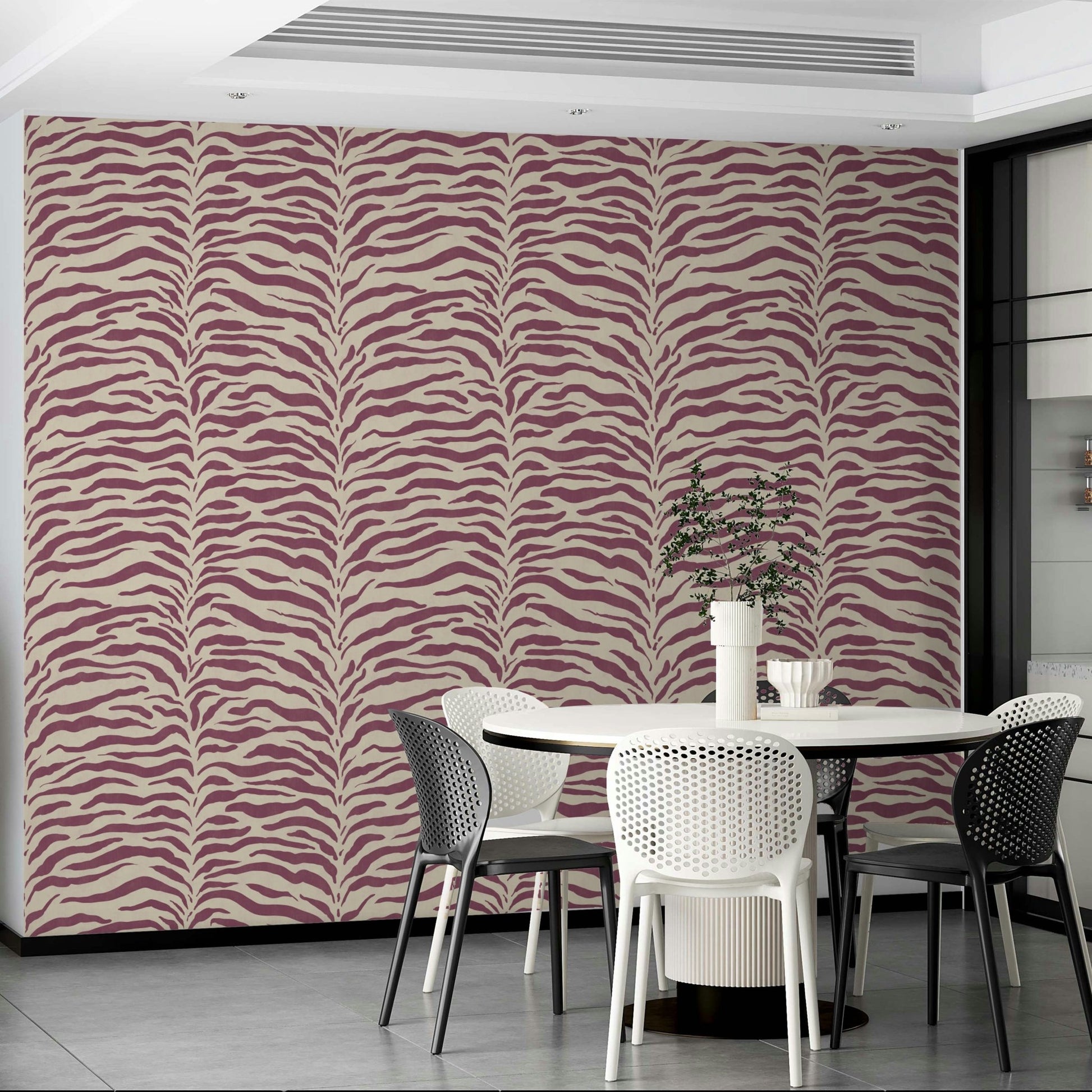 The pattern has a sense of movement and energy.
