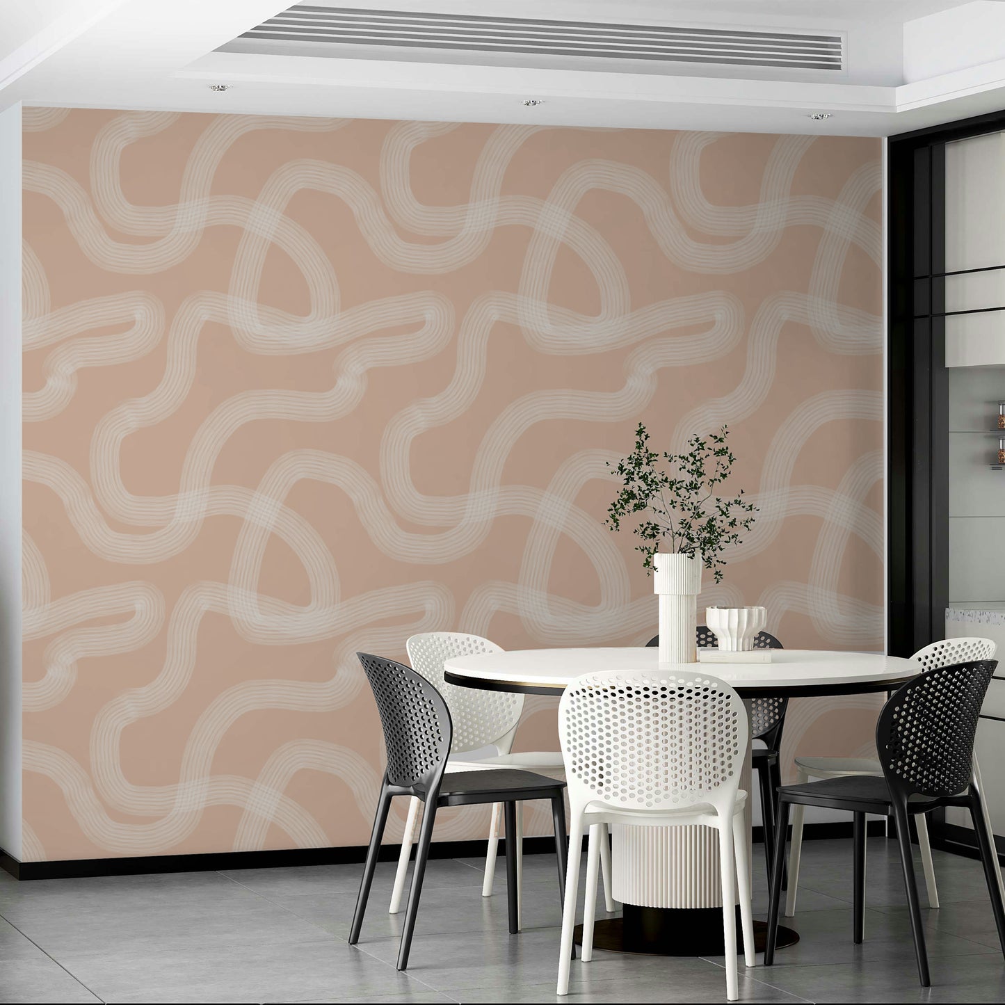 Light-toned mural wallpaper for peaceful rooms

