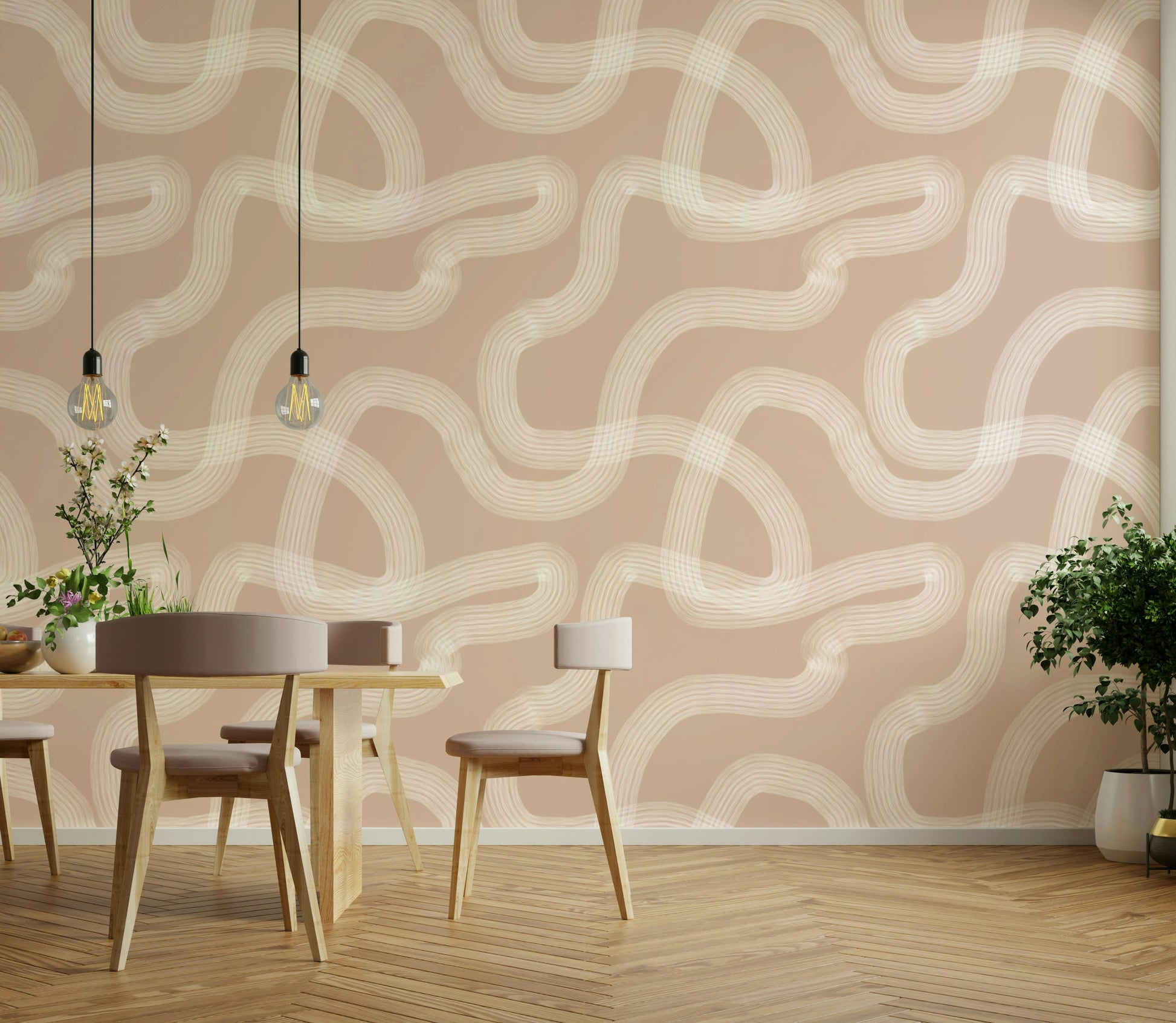 Living room with Zen Garden Sand wall mural


