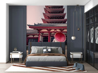 Peaceful Temple Zen Temple View wallpaper design interior.