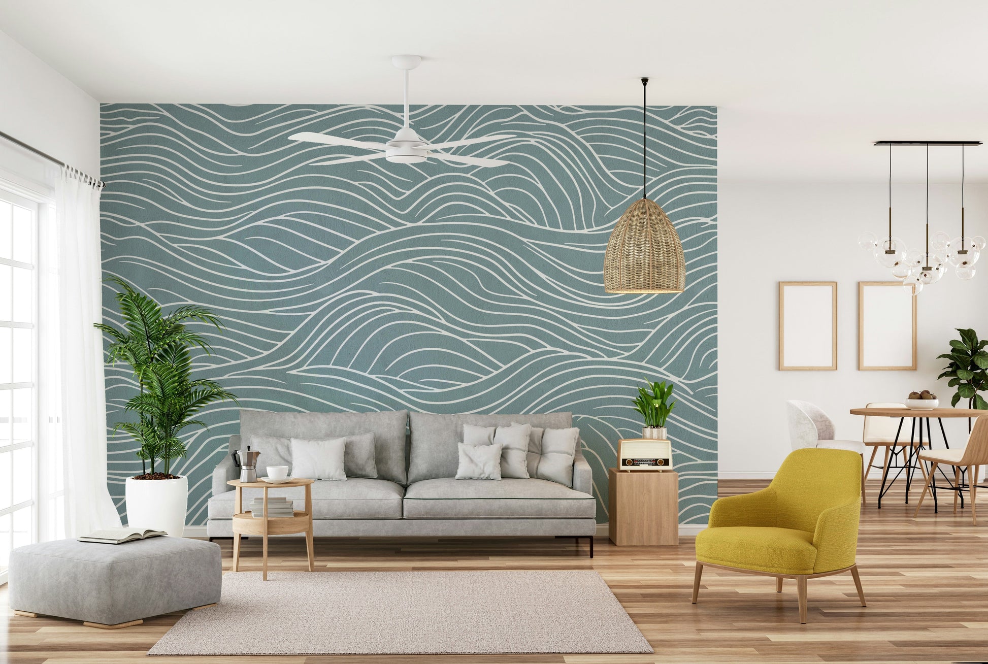 Mural wallpaper capturing a peaceful atmosphere

